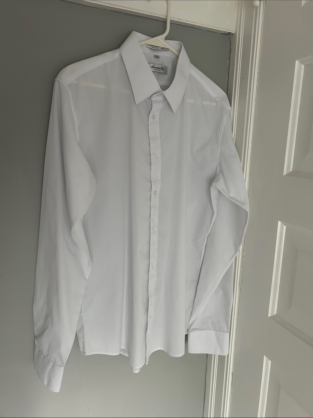 Men's White Dress Shirt by Amanti- Classic Button-Front